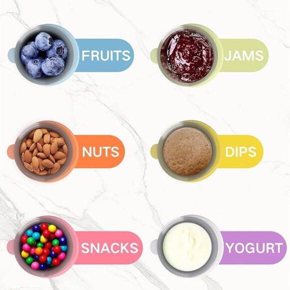 NEW IN BOX! Set of Seven 1.3 Ounce Glass Storage/Serving Bowls w/Sealing Lids - Picture 6 of 7